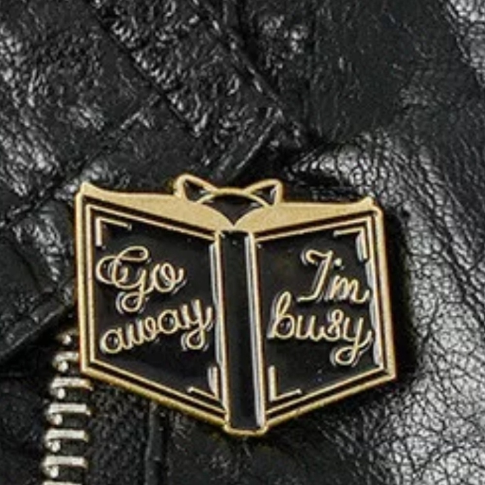 1 LEFT 🎀3/$23🎀 Go Away I'm Busy | Pin - Picture 2 of 8